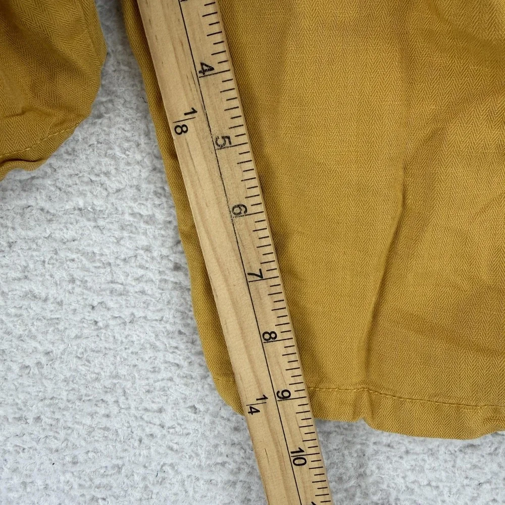 Banana Republic Shorts Mens 34 Yellow Linen Aiden Chino 9 Inseam Casual Summer